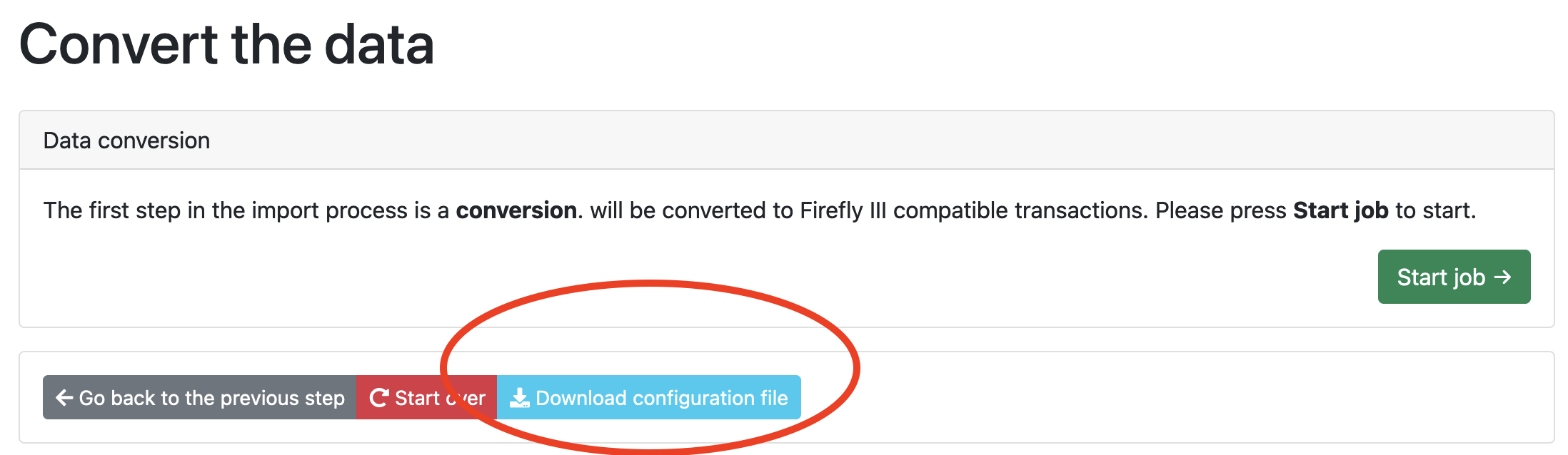 Download configuration file