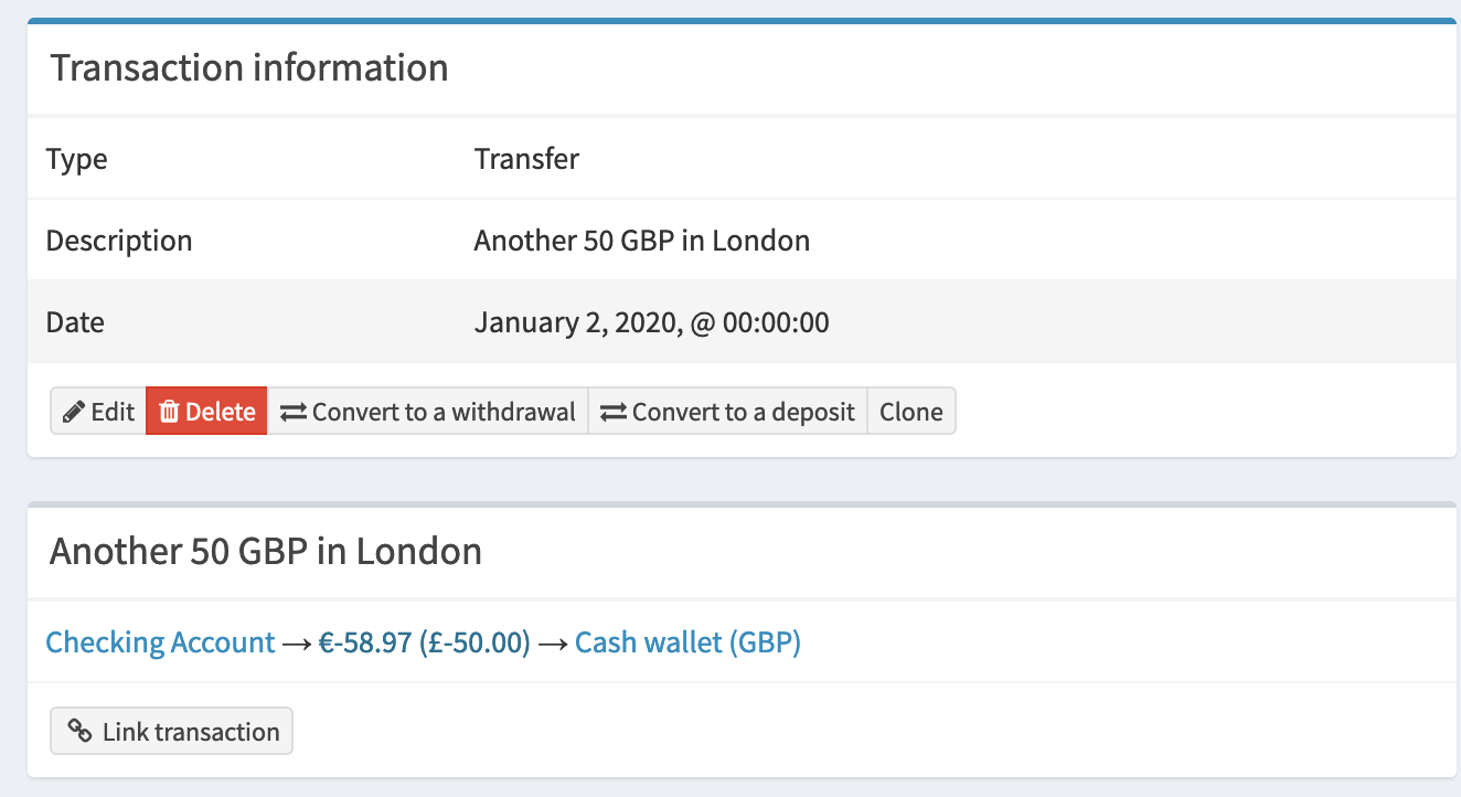 View a multi-currency cash transfer to your wallet.
