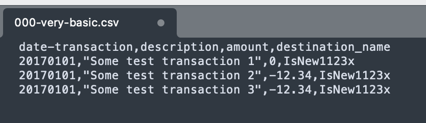 A CSV file with comma separation A CSV file with comma separation