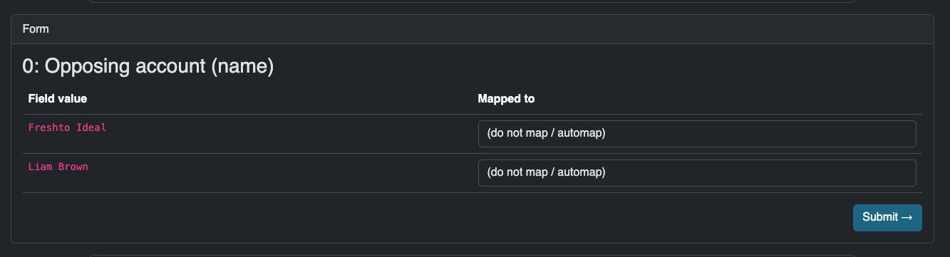Map data to existing accounts Lunch Flow map data to accounts