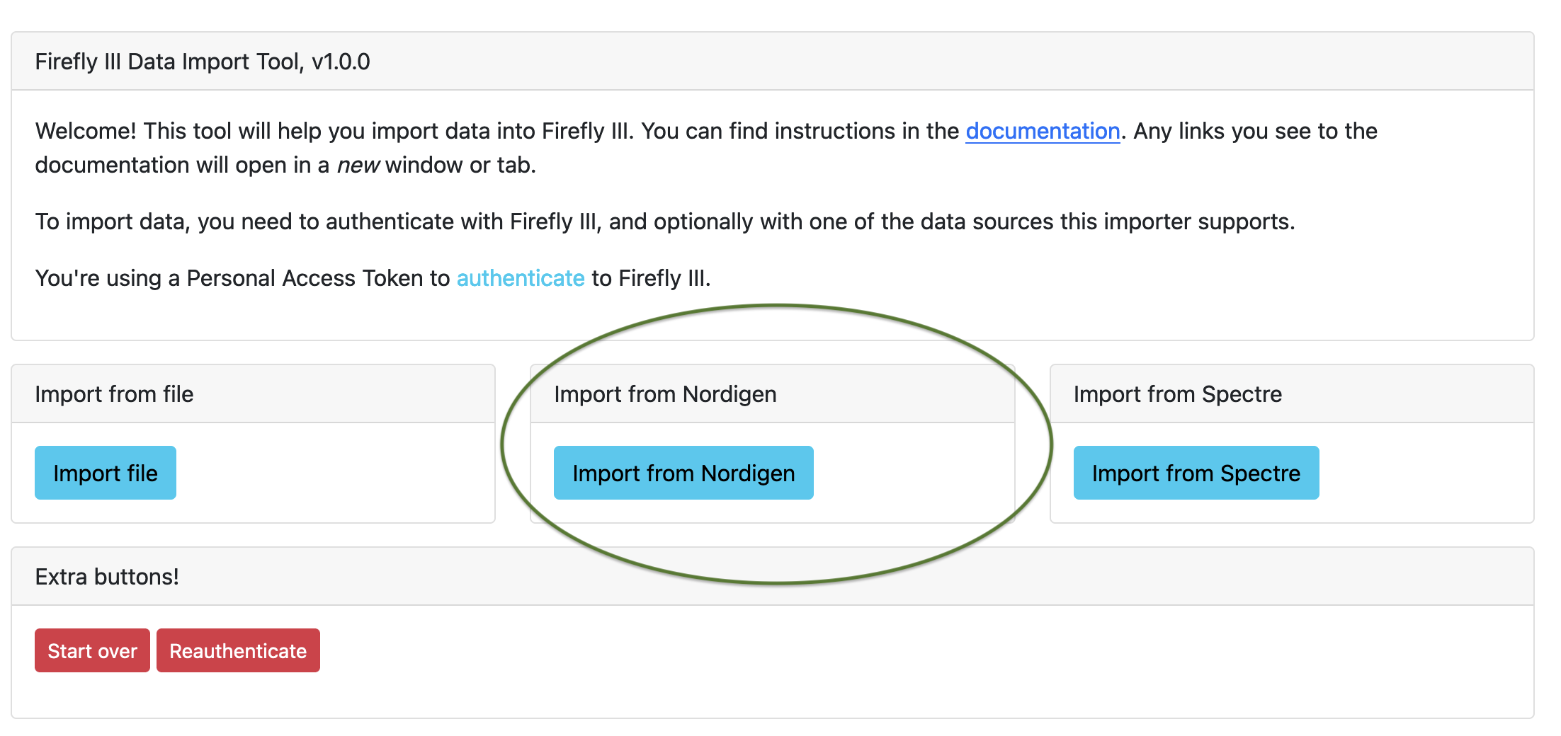 Nordigen is called GoCardless nowadays Select import routine